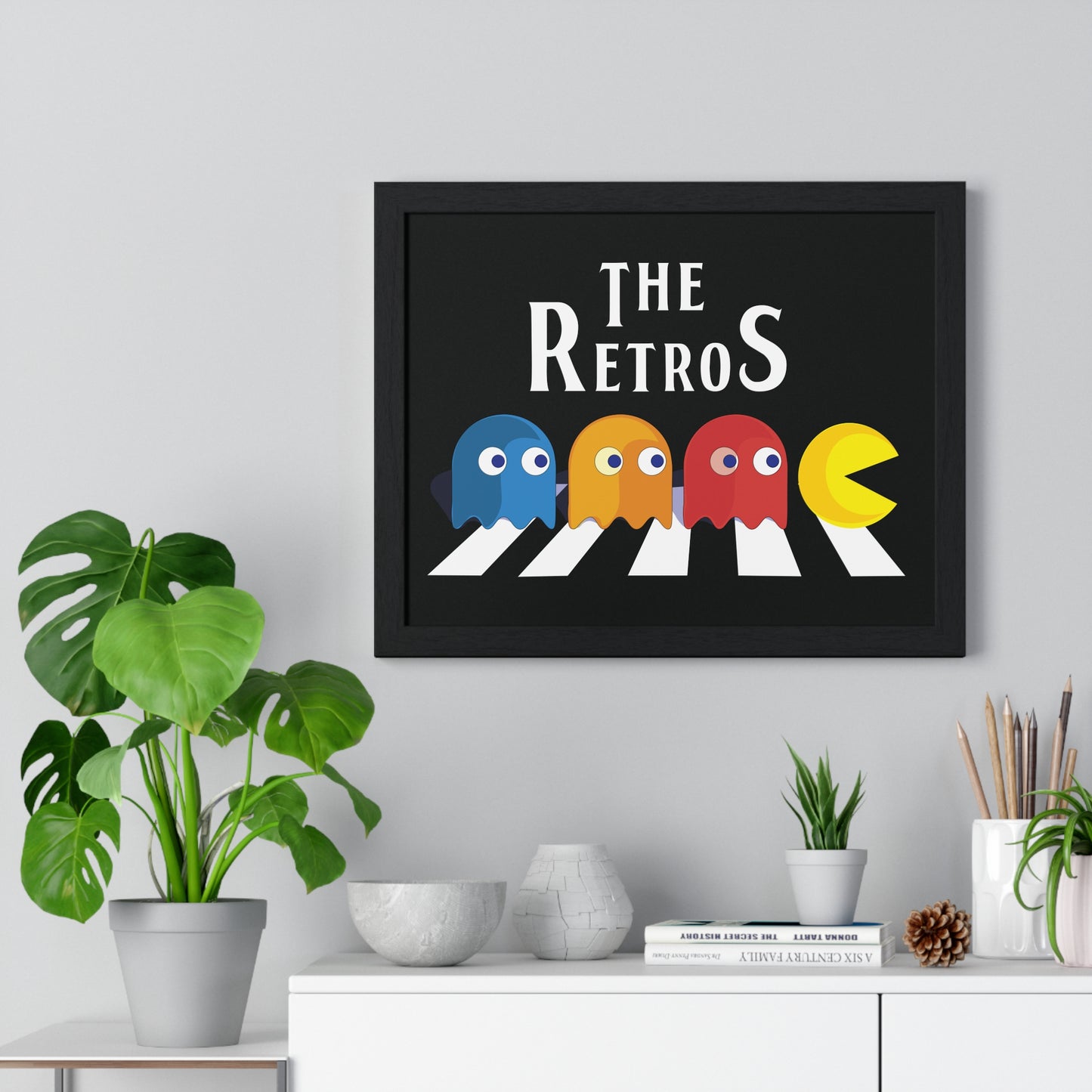 "The Retros" – Fun Retro Gaming-Inspired Horizontal Framed Poster