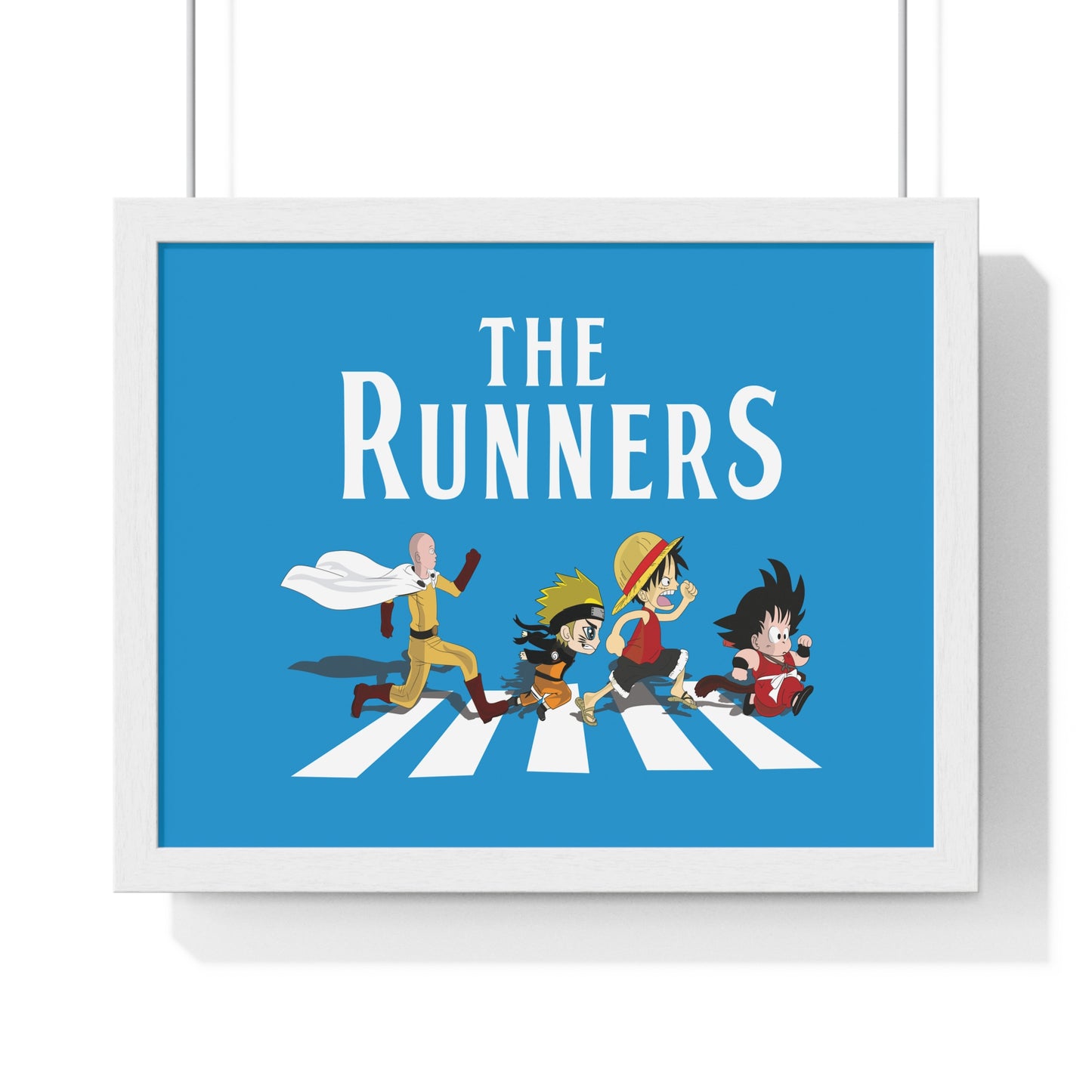 "The Runners" – Iconic Anime Characters Horizontal Framed Poster