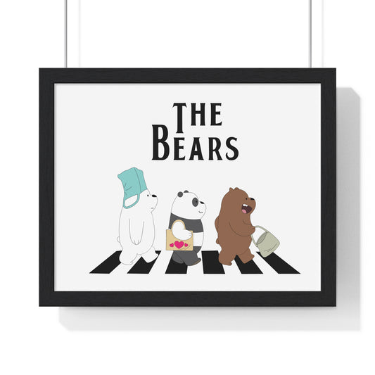 Adventue The Bears – Playful Bear Design Horizontal Framed Poster