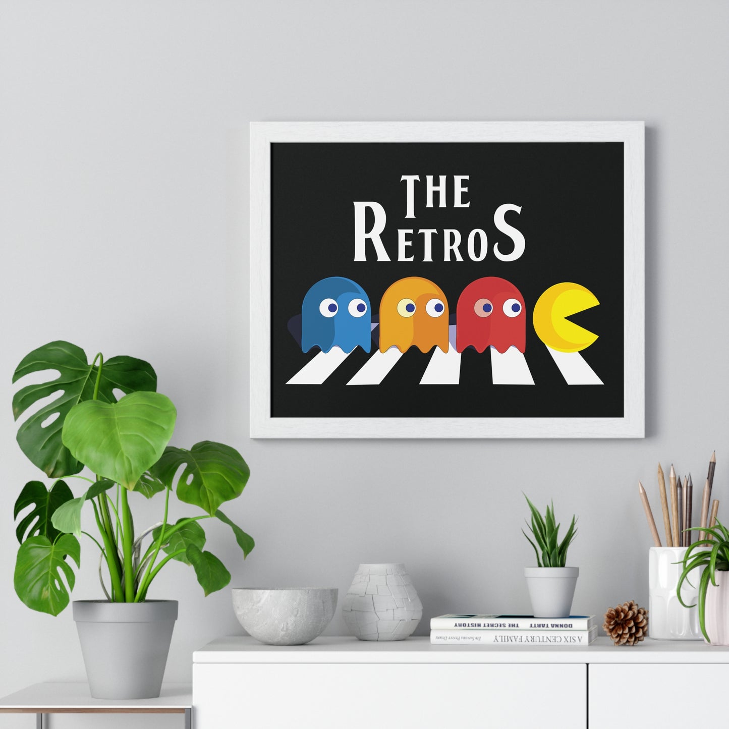 "The Retros" – Fun Retro Gaming-Inspired Horizontal Framed Poster